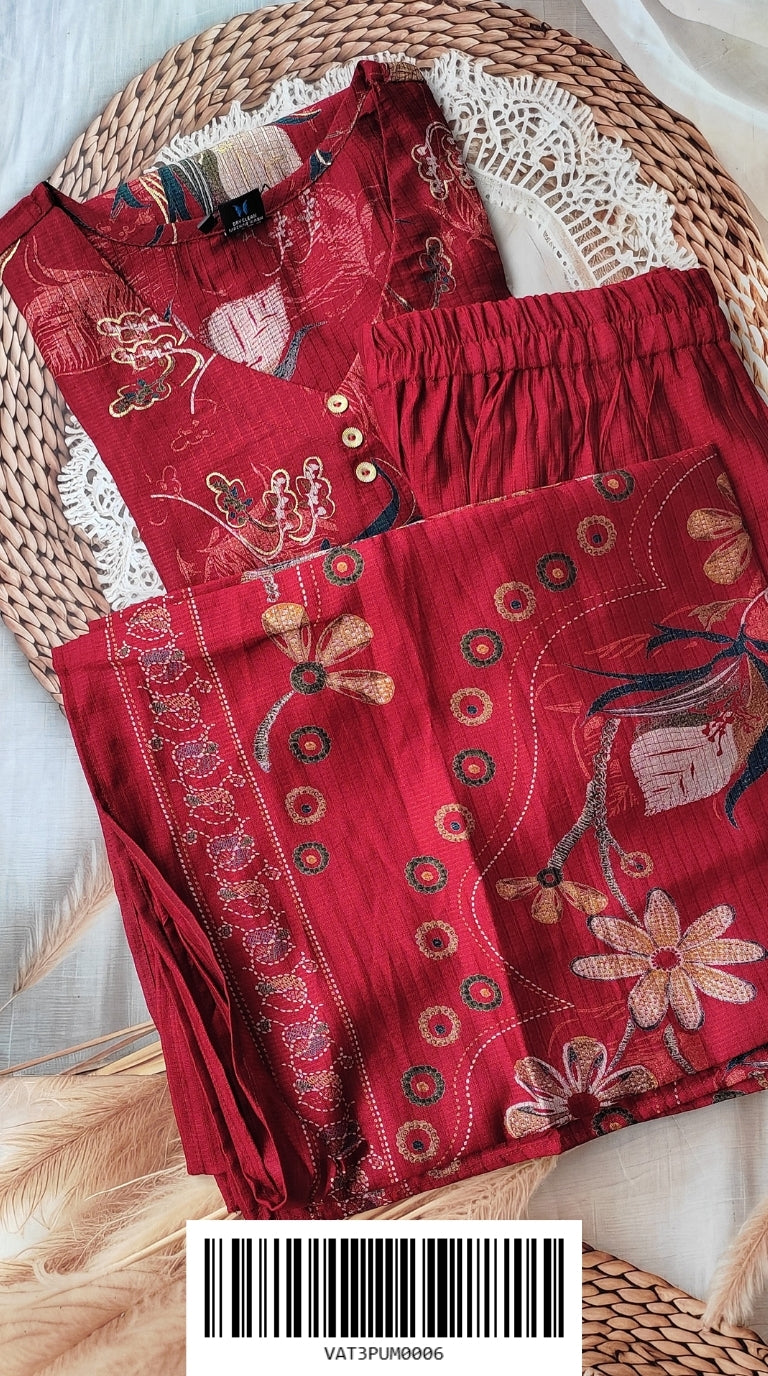 Vatican Silk 3 Piece Sets VAT3PUM0006