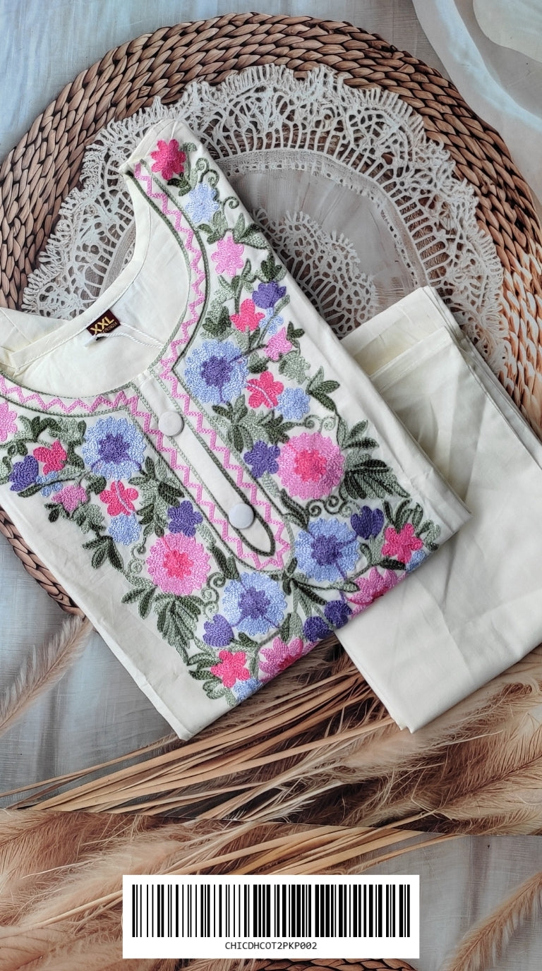 Chikankari Kurti Sets CHICDHCOT2PKP002