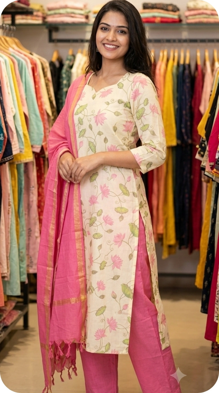 Cotton 3 Piece Set (WITH LINING)