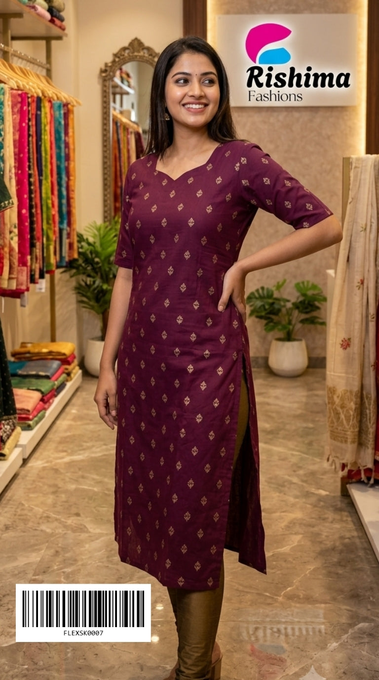 Flex Cotton Kurtis FLEXSK0007