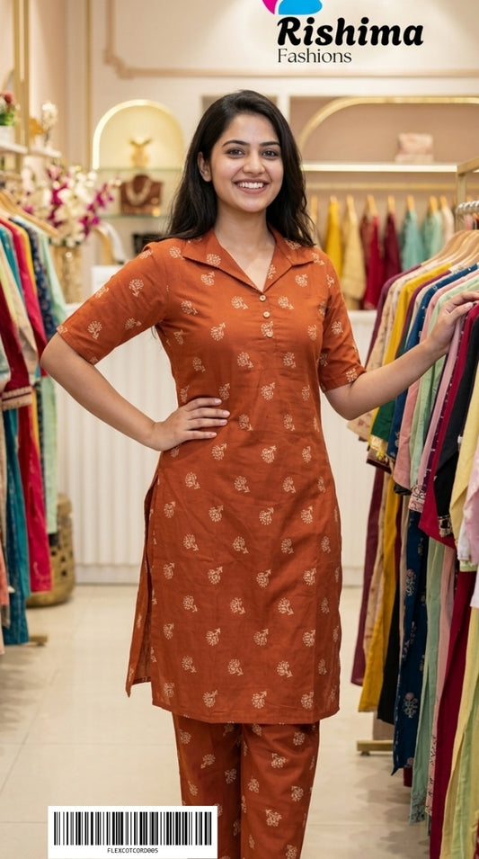 Flex Cotton Co Ord Sets  FLEXCOTCORD005