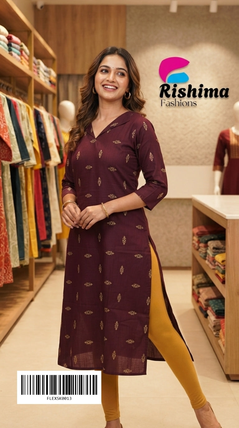 Flex Cotton Kurtis FLEXSK0013