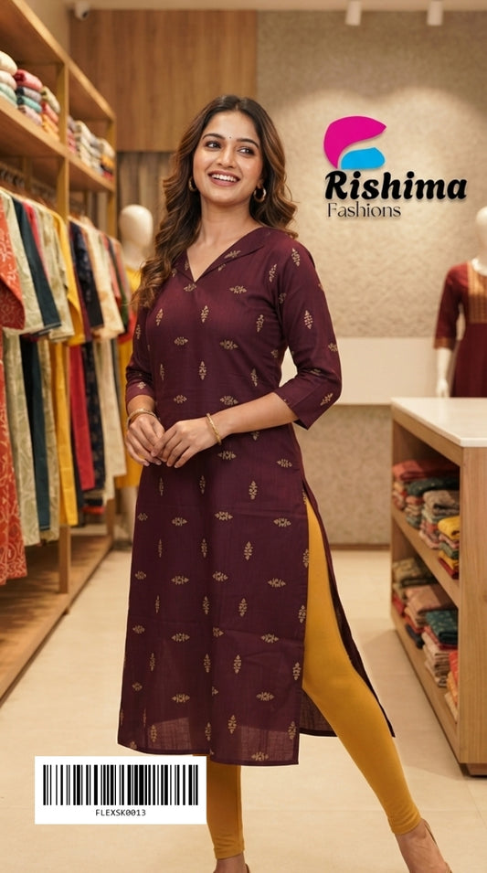 Flex Cotton Kurtis FLEXSK0013