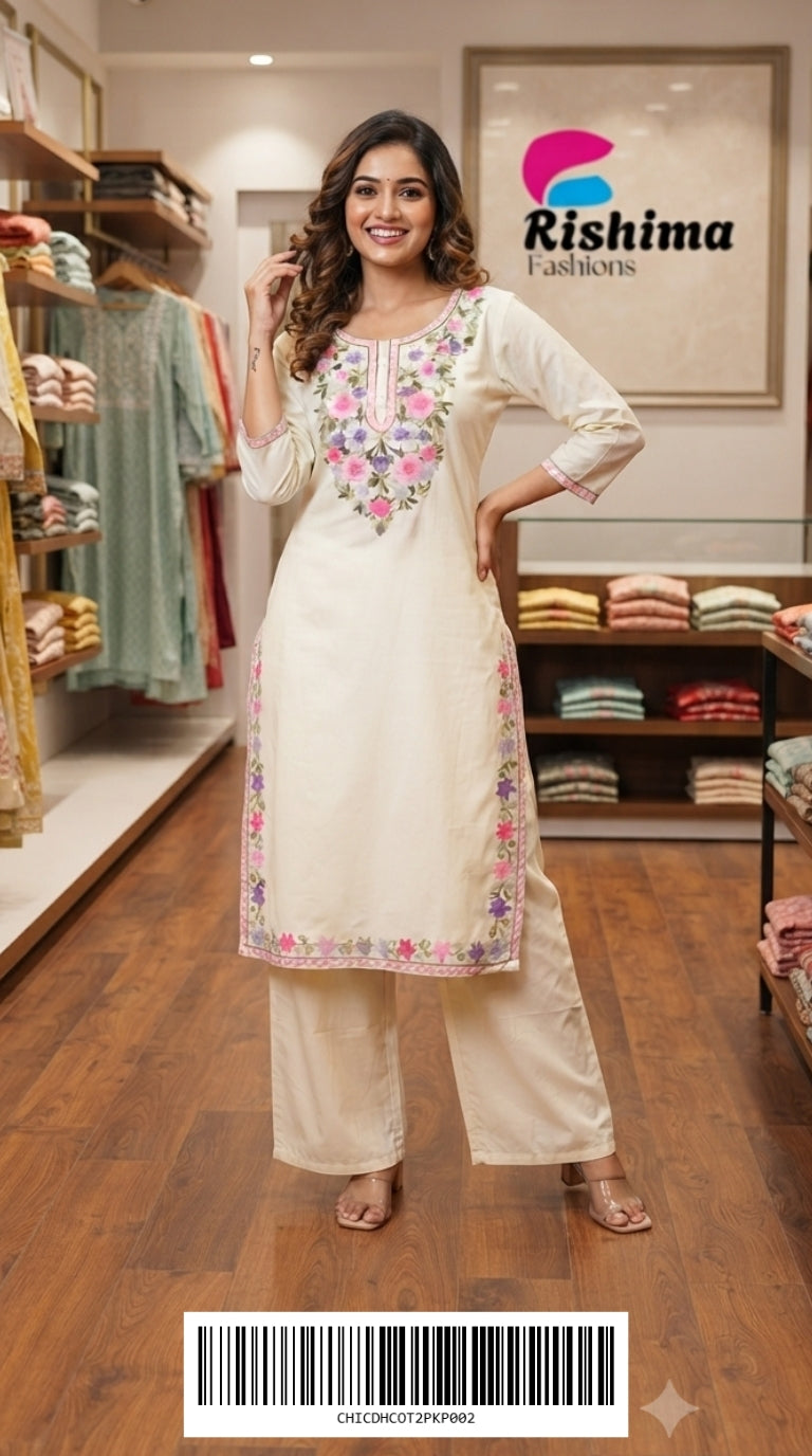 Chikankari Kurti Sets CHICDHCOT2PKP002