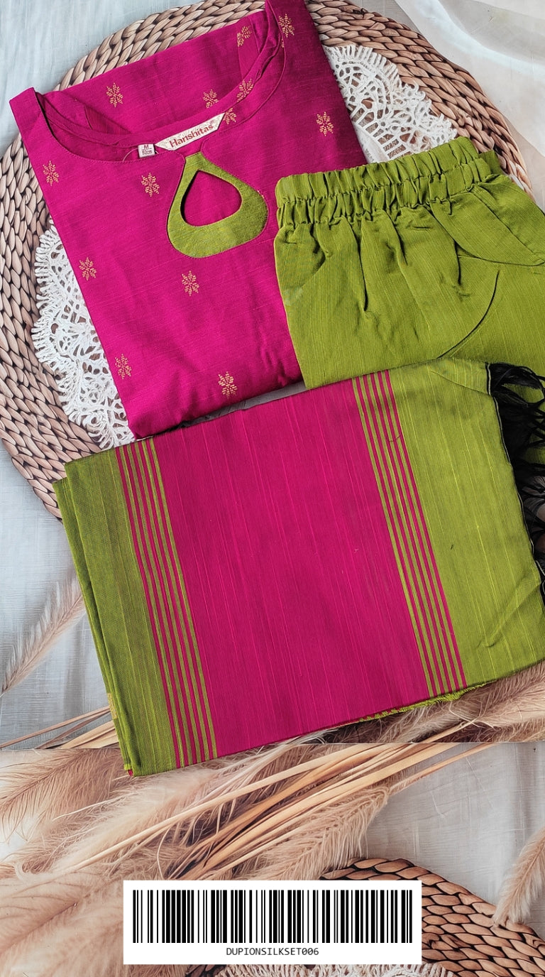 Dupion Raw Silk Ethnic Sets (With Cotton Lining) DUPIONSILKSET006