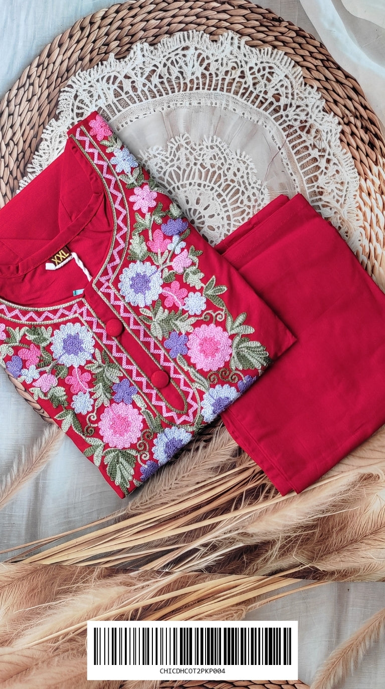 Chikankari Kurti Sets CHICDHCOT2PKP004