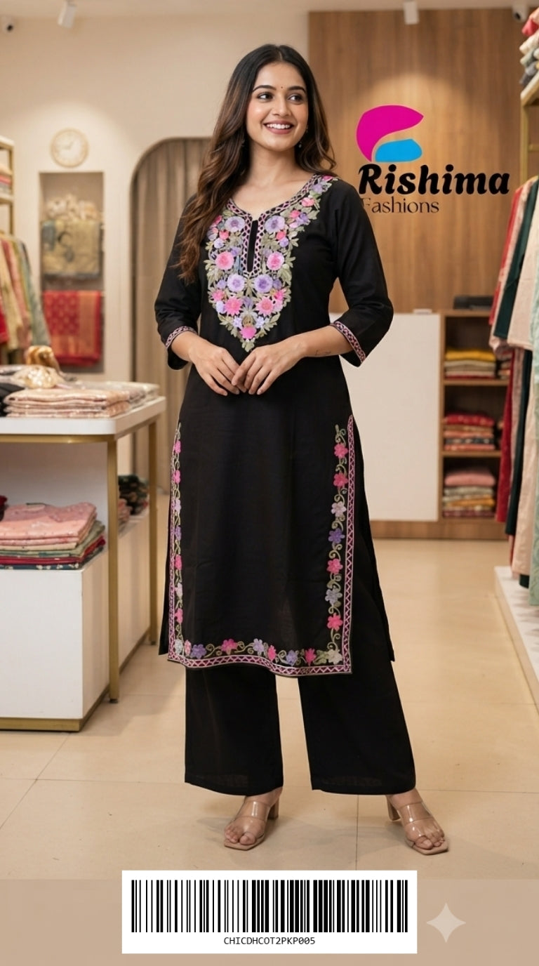 Chikankari Kurti Sets CHICDHCOT2PKP005