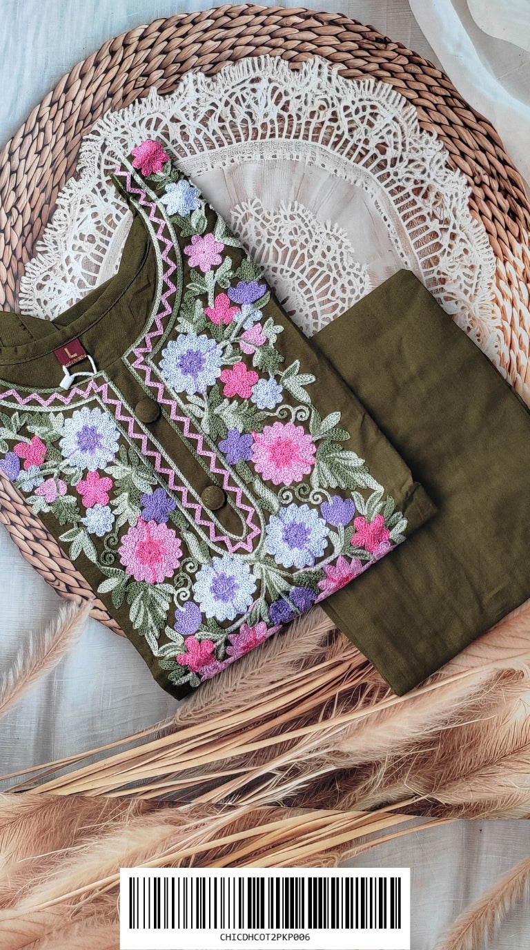 Chikankari Kurti Sets CHICDHCOT2PKP006
