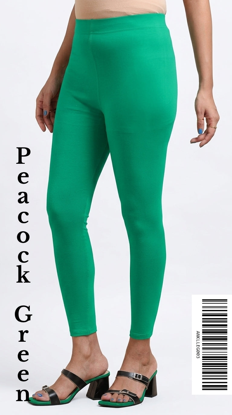 Ankle Leggings [Color PEACOCK GREEN]ANKLLEG003