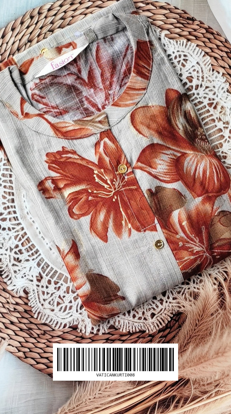 Vatical Silk A-Line Princes Cut Kurtis VATICANKURTI008