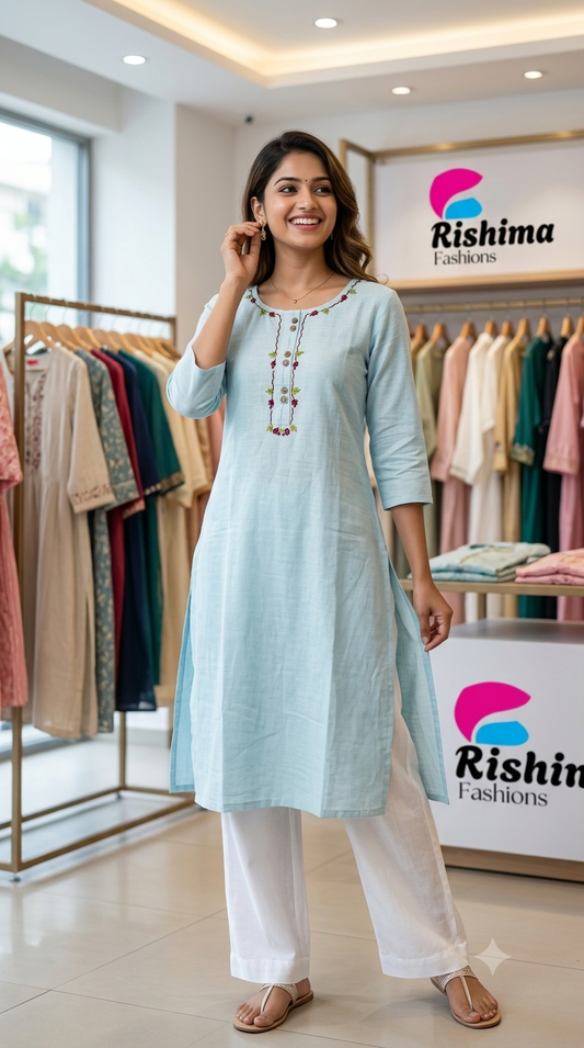 Khadi Cotton 2Piece (Kurti & Pant) KHCOT2PKP00013