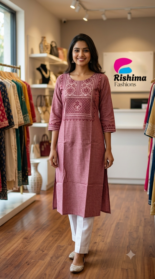 Khadi Cotton 2Piece (Kurti & Pant) KHCOT2PKP00005