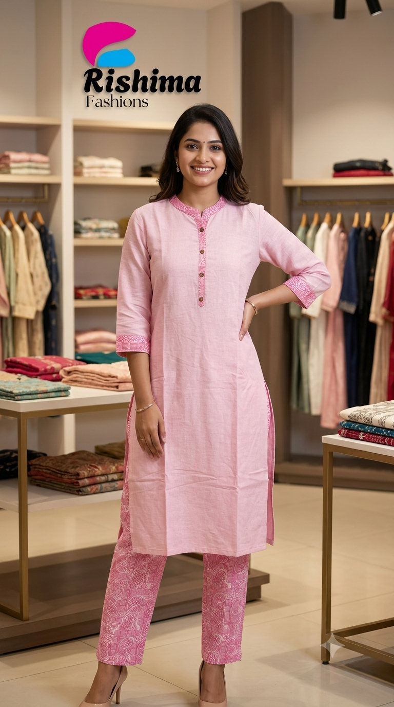 Khadi Cotton 2Piece (Kurti & Pant) KHCOT2PKP00006