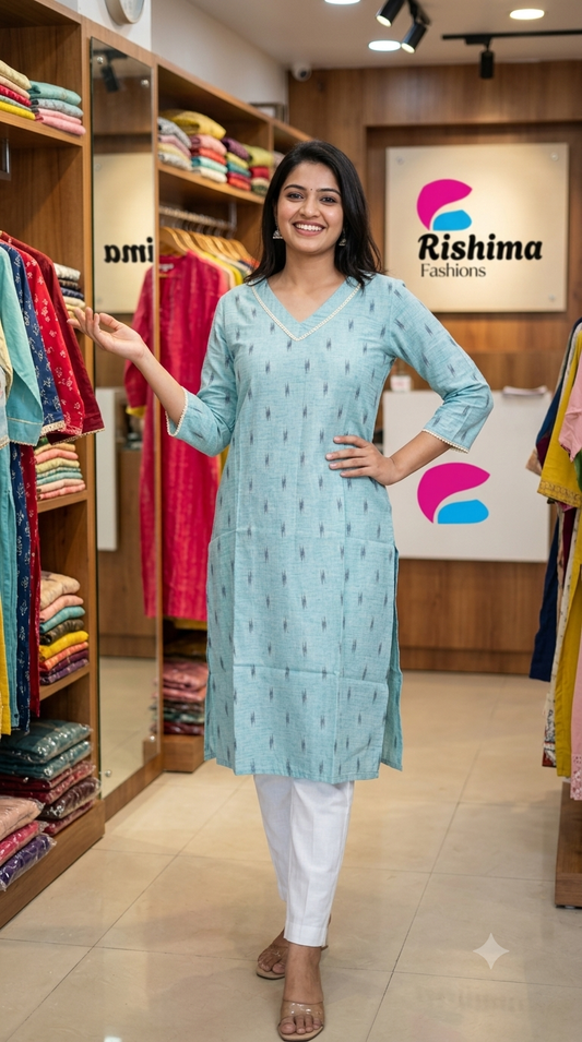 Khadi Cotton 2Piece (Kurti & Pant) KHCOT2PKP00003