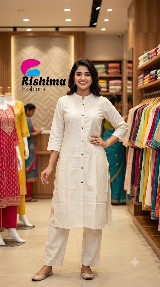 Khadi Cotton 2Piece (Kurti & Pant) KHCOT2PKP00012