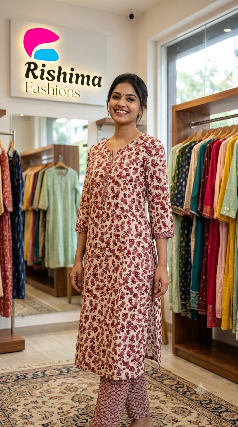 Khadi Cotton 2Piece (Kurti & Pant) KHCOT2PKP00016