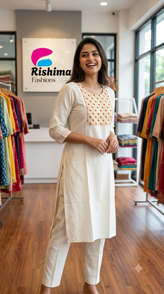 Khadi Cotton 2Piece (Kurti & Pant) KHCOT2PKP00032