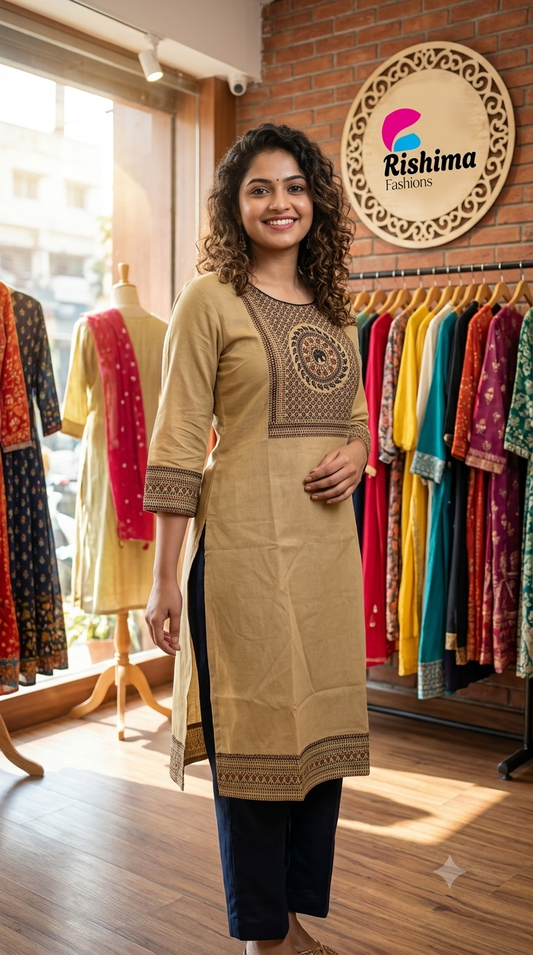 Khadi Cotton 2Piece (Kurti & Pant) KHCOT2PKP00020