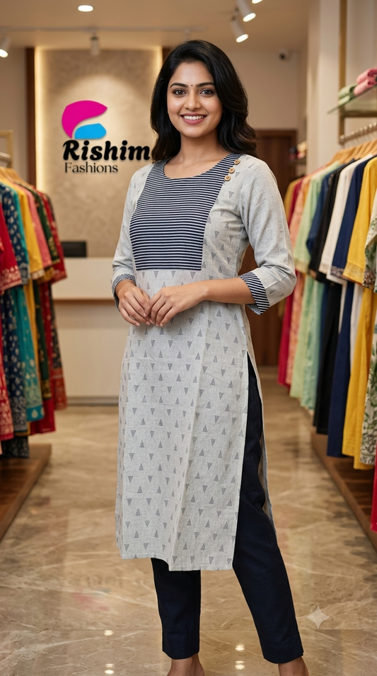 Khadi Cotton 2Piece (Kurti & Pant) KHCOT2PKP00027