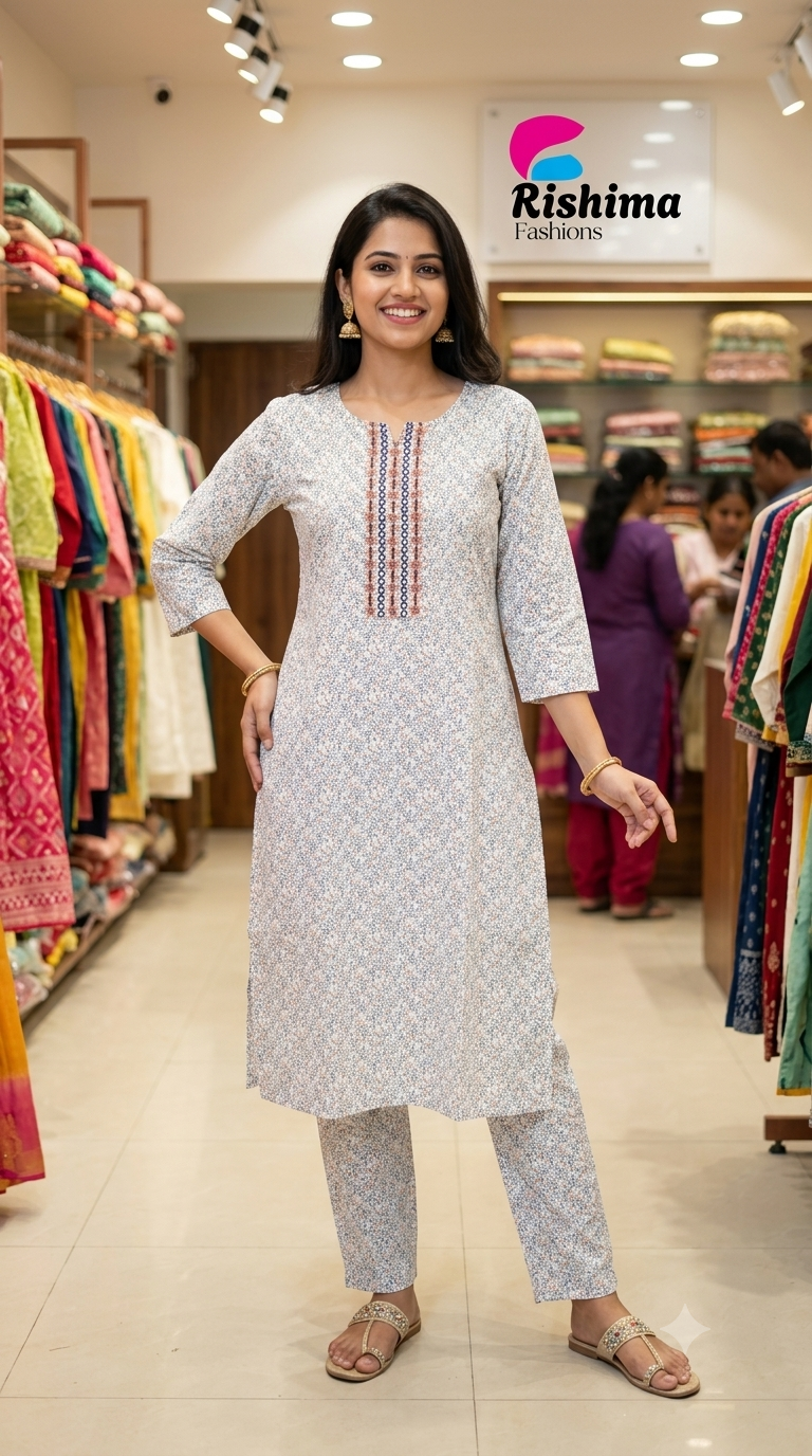 Khadi Cotton 2Piece (Kurti & Pant) KHCOT2PKP00033