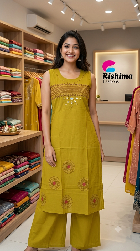 Cotton Sets 2Piece (Kurti & Pant) CTS2KP00006