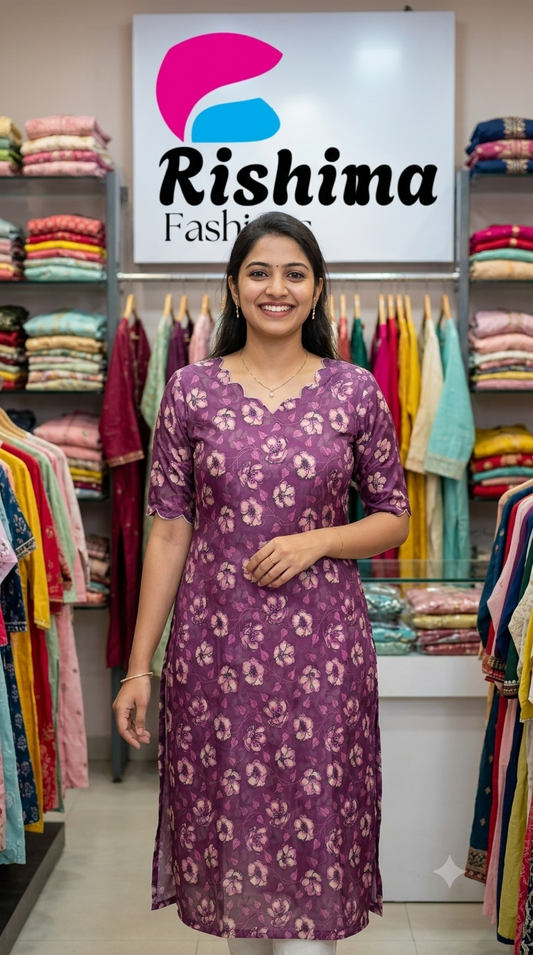 Russian Silk Kurti (With LINING) RUSLKLIN1K00006