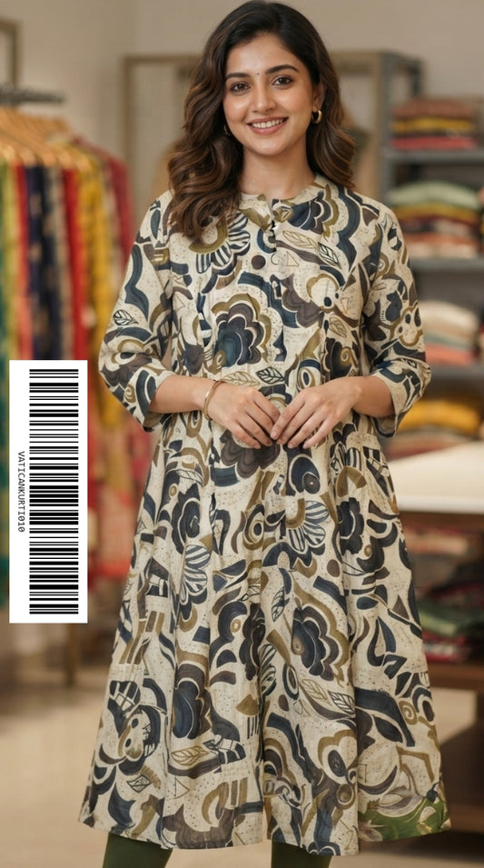 Vatical Silk A-Line Princes Cut Kurtis VATICANKURTI010