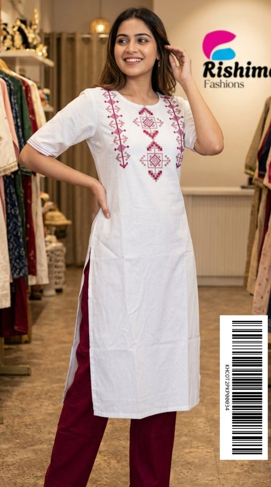 Khadi Cotton 2Piece (Kurti & Pant) KHCOT2PKP00034