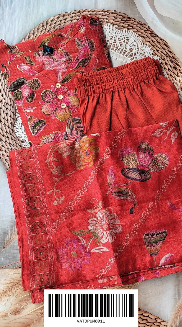 Vatican Silk 3 Piece Sets VAT3PUM0011