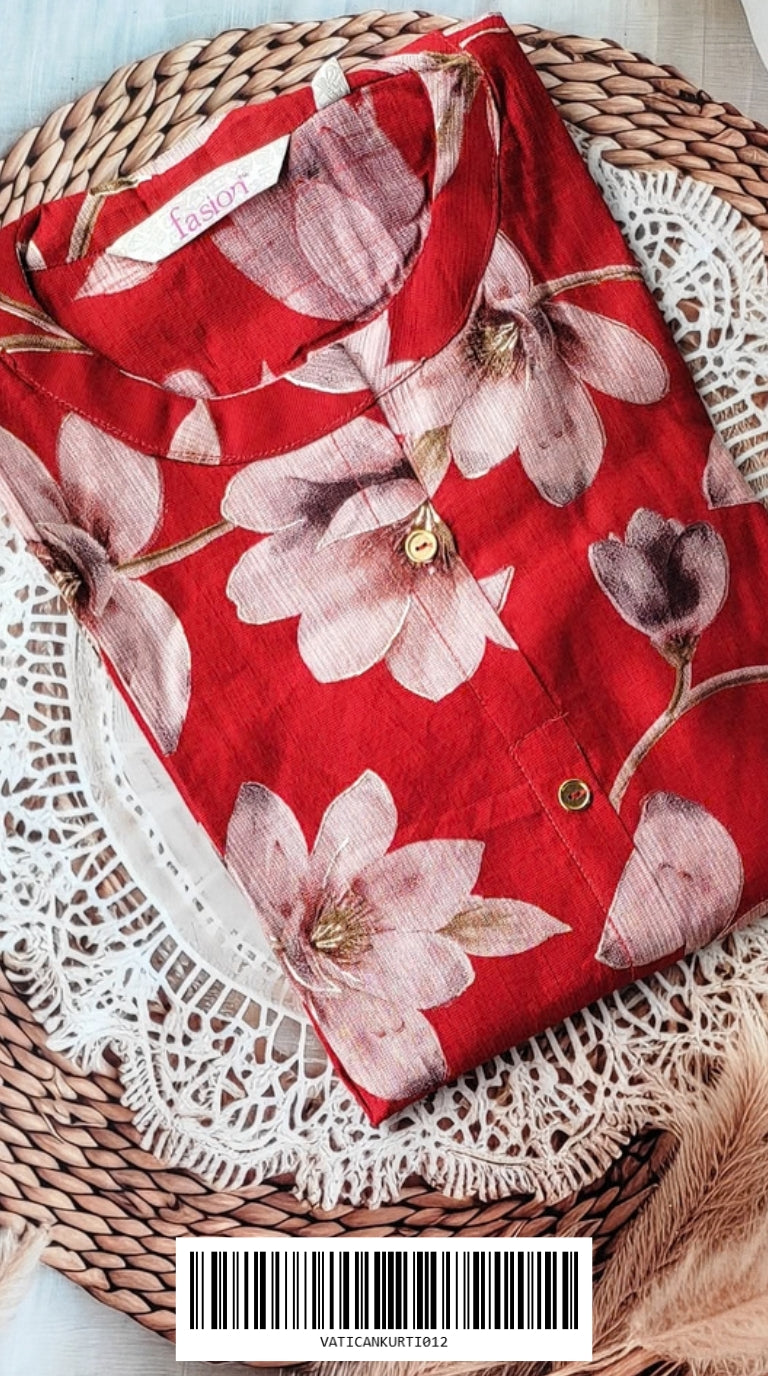 Vatical Silk A-Line Princes Cut Kurtis VATICANKURTI012