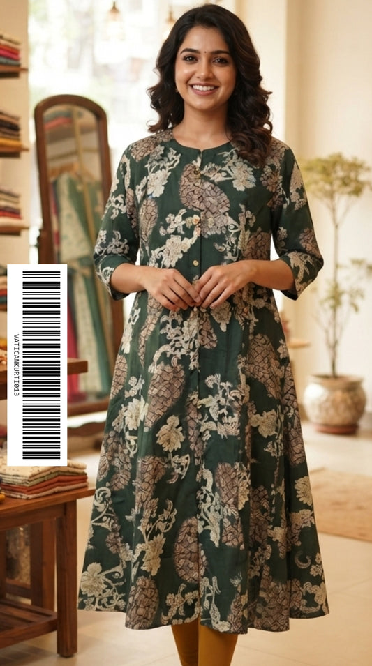 Vatical Silk A-Line Princes Cut Kurtis VATICANKURTI013