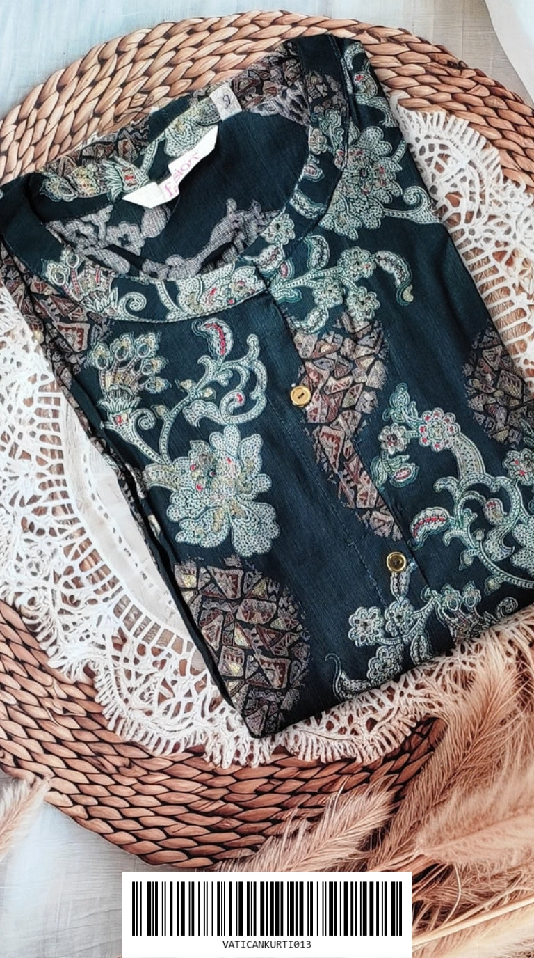 Vatical Silk A-Line Princes Cut Kurtis VATICANKURTI013