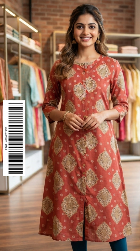 Vatical Silk A-Line Princes Cut Kurtis VATICANKURTI014