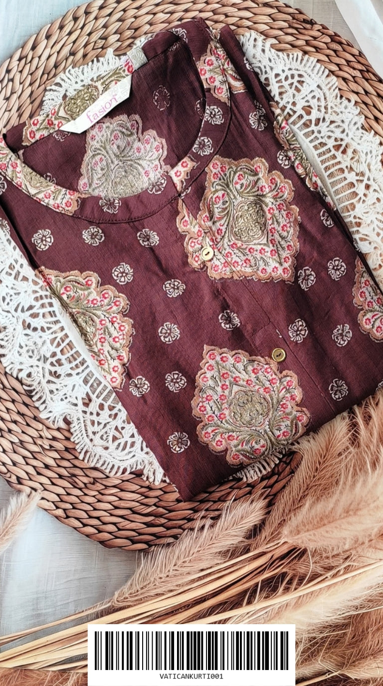 Vatical Silk A-Line Princes Cut Kurtis VATICANKURTI001