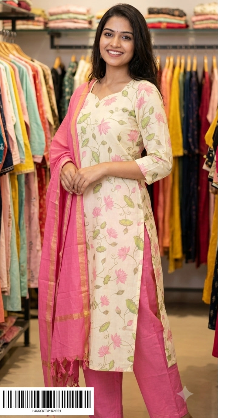 Handloom Cotton 3-Piece Sets (WITH LINING) HANDCOT3PHAN001