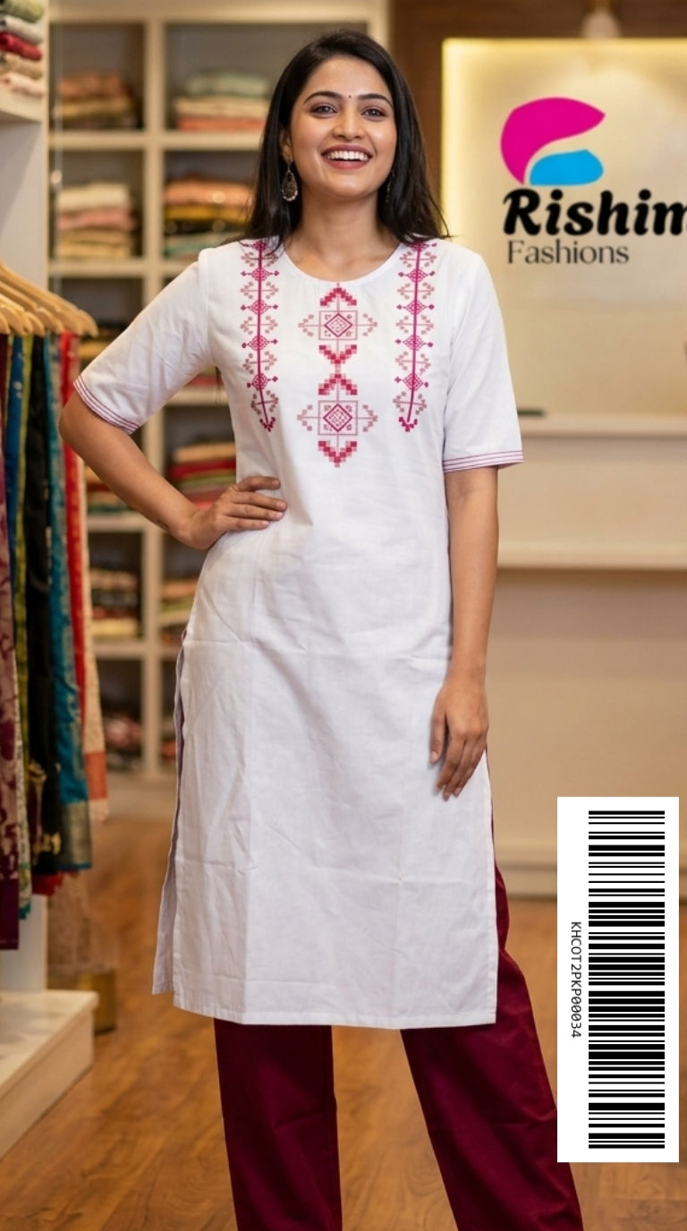 Khadi Cotton 2Piece (Kurti & Pant) KHCOT2PKP00034