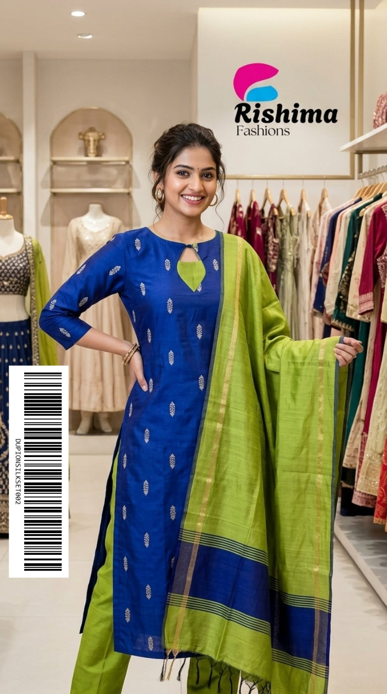 Dupion Raw Silk Ethnic Sets (With Cotton Lining) DUPIONSILKSET002