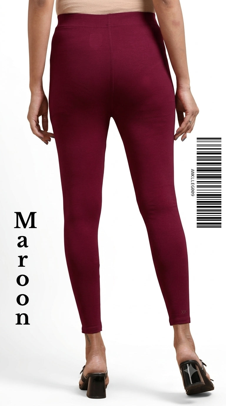 Ankle Leggings [Color MAROON] ANKLLEG009