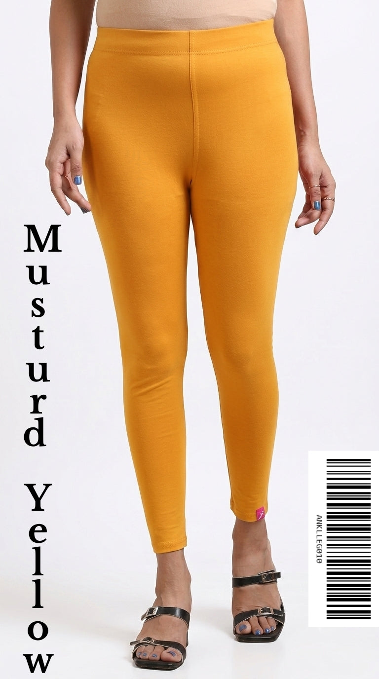 Ankle Leggings [Color MUSTARD YELLOW ] ANKLLEG010