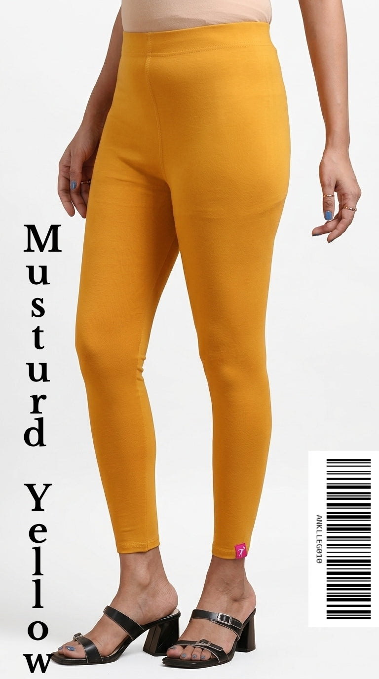 Ankle Leggings [Color MUSTARD YELLOW ] ANKLLEG010