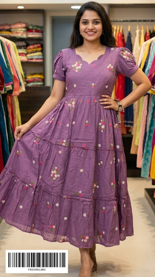 Frock Style Umbrella Kurtis (Mulchanderi) FROCKMUL002