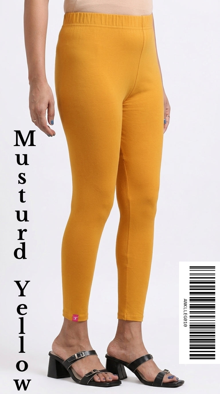 Ankle Leggings [Color MUSTARD YELLOW ] ANKLLEG010