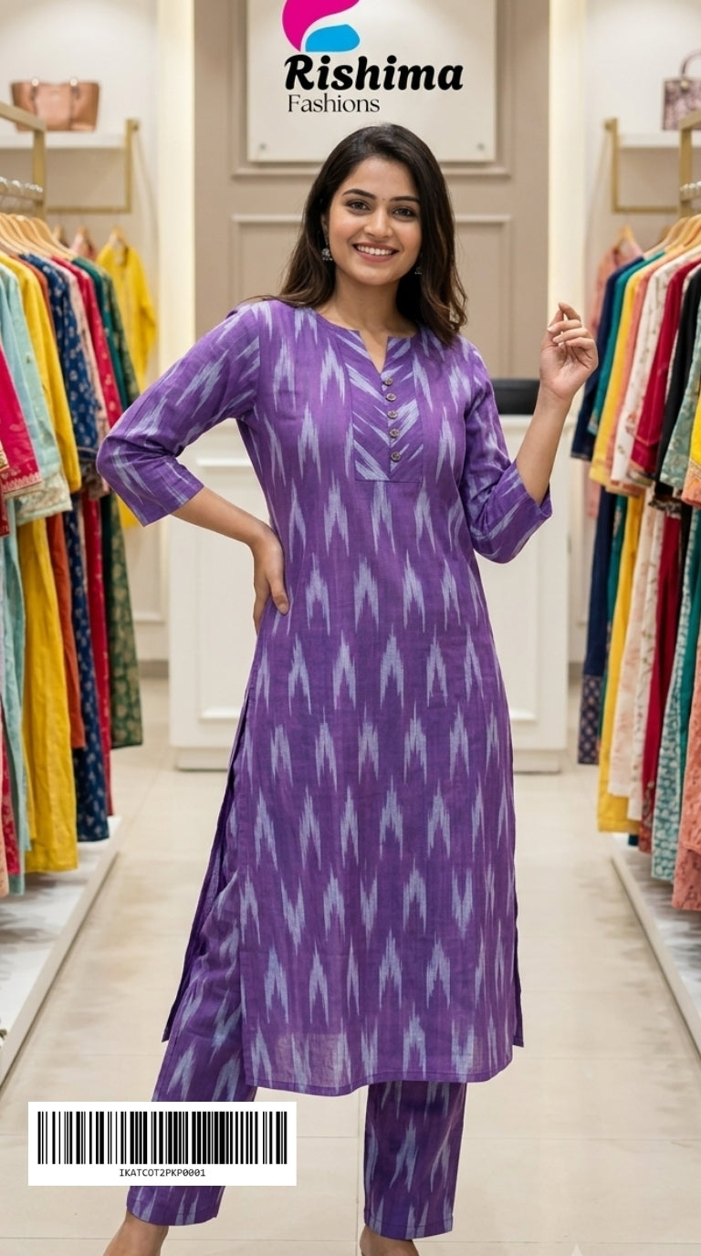 IKKAT Cotton 2Piece Sets IKATCOT2PKP0001