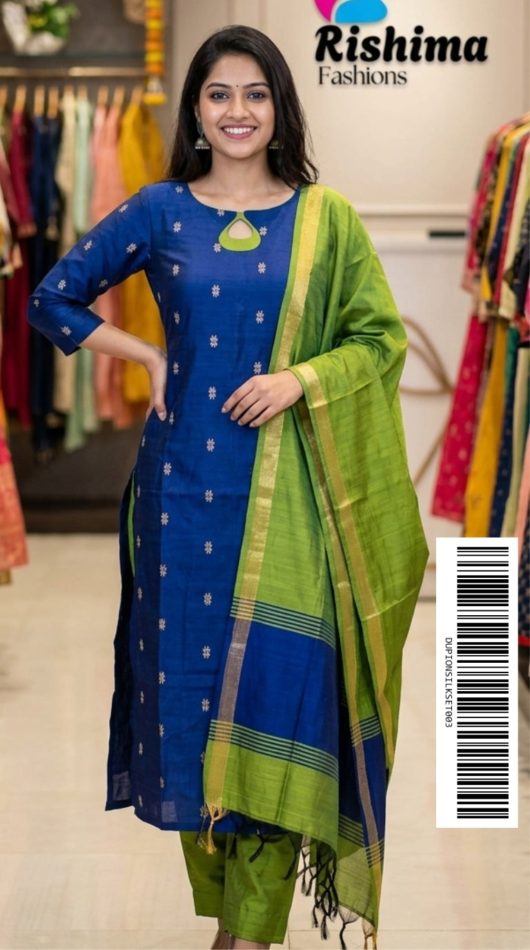 Dupion Raw Silk Ethnic Sets (With Cotton Lining) DUPIONSILKSET003
