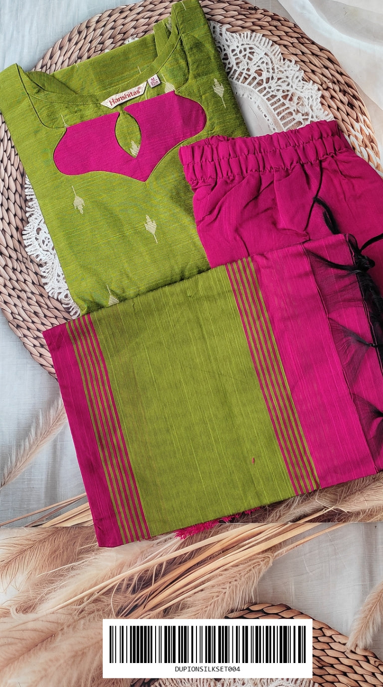 Dupion Raw Silk Ethnic Sets (With Cotton Lining) DUPIONSILKSET004