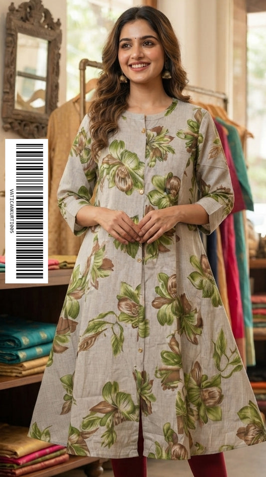 Vatical Silk A-Line Princes Cut Kurtis VATICANKURTI005