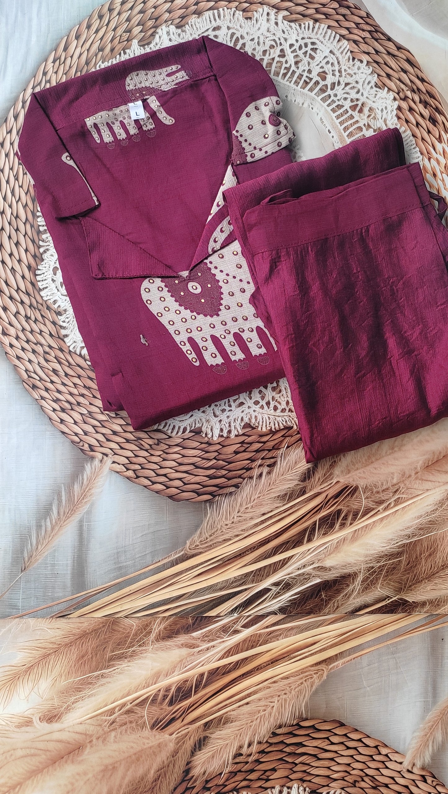 Elephant Design 2Piece (Kurti & Pant) ELE2PKP00001