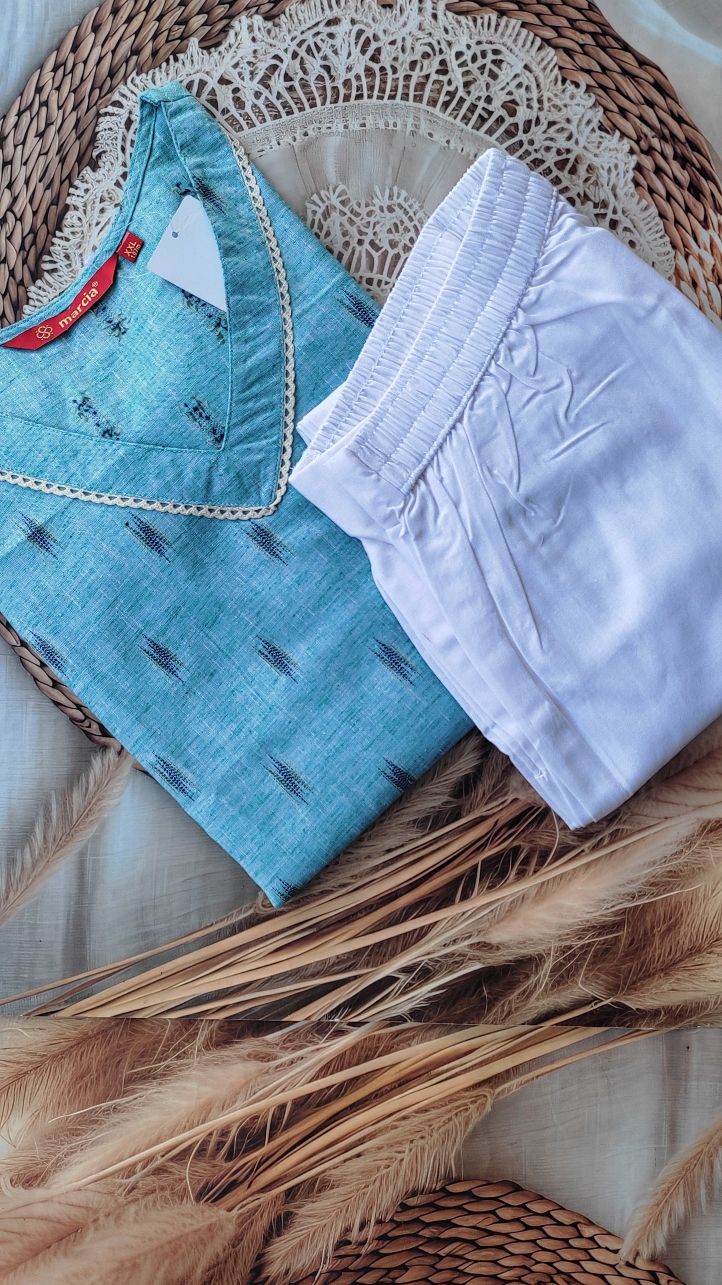 Khadi Cotton 2Piece (Kurti & Pant) KHCOT2PKP00003